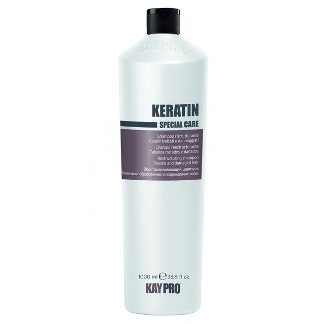 KAYPRO Keratin 1000ml - Champú reestructurante para cabello tratado y dañado.