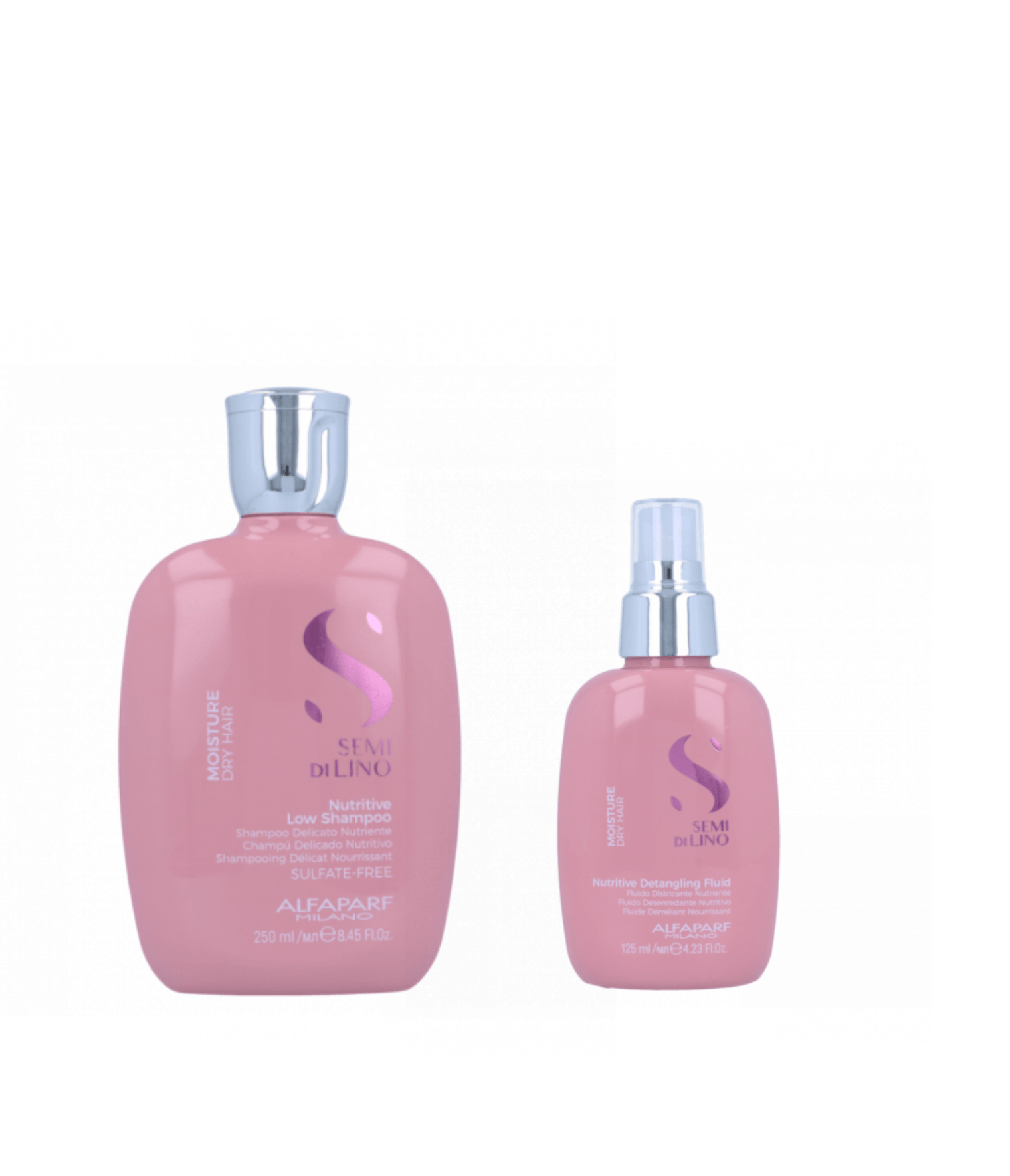 Kit Alfaparf Moisture Nutritive Low Champu 250ml y Detangler Fluid 125ml