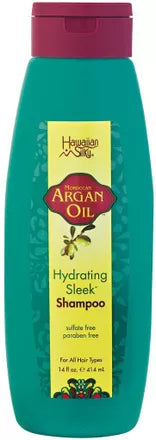 Hawaiian Silky Argan Oil Champú Hidratante Sleek 14 oz
