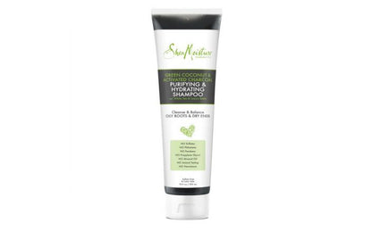 Shea Moisture CHAMPÚ DE COCO VERDE Y CARBÓN ACTIVADO PURIFICANTE E HIDRATANTE 10.3 oz / 305 ml