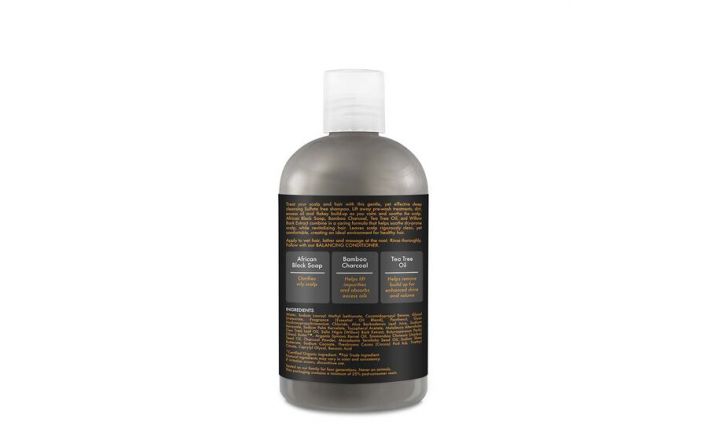 Shea Moisture Jabón Negro Africano Carbón de Bambú Champú de Limpieza Profunda 384 ml