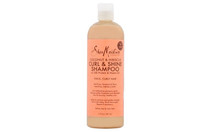 Champú para rizos y brillo de coco e hibisco Shea Moisture, 16 onzas, tamaño grande