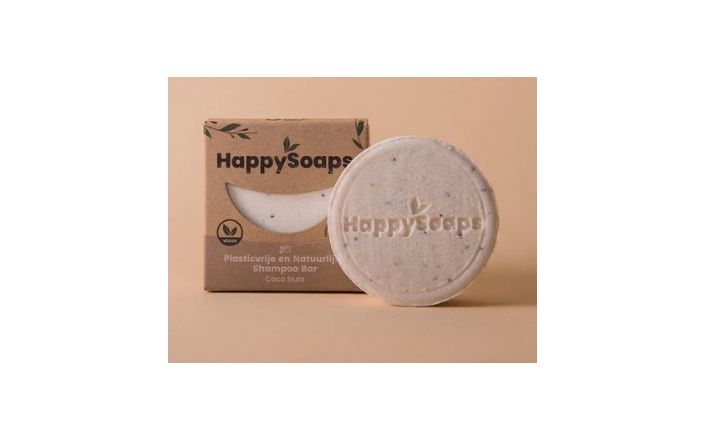 HappySoaps Champú de nueces de coco en barra - 70 g