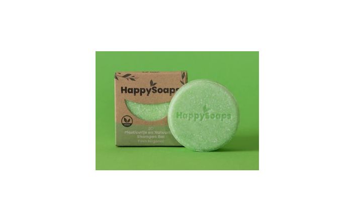 HappySoaps Champú Fresco de Bergamota en Barra - 70 g