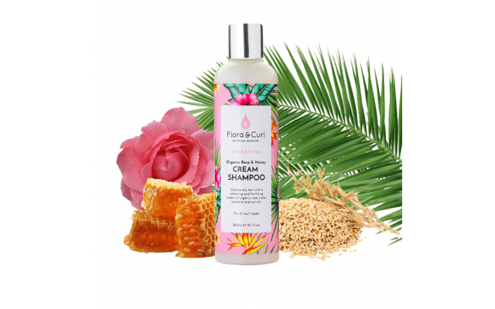 Flora &amp; Curl Champú Crema de Rosas y Miel Bio 300ML