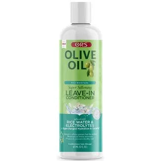 ORS Aceite de Oliva Max Moisture Agua de Arroz y Electrolitos Leave In Acondicionador 16 Oz