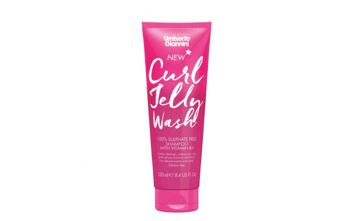 Umberto Giannini Curl Jelly Wash - Champú vegano 100% sin sulfatos con vitamina B5 250 ml